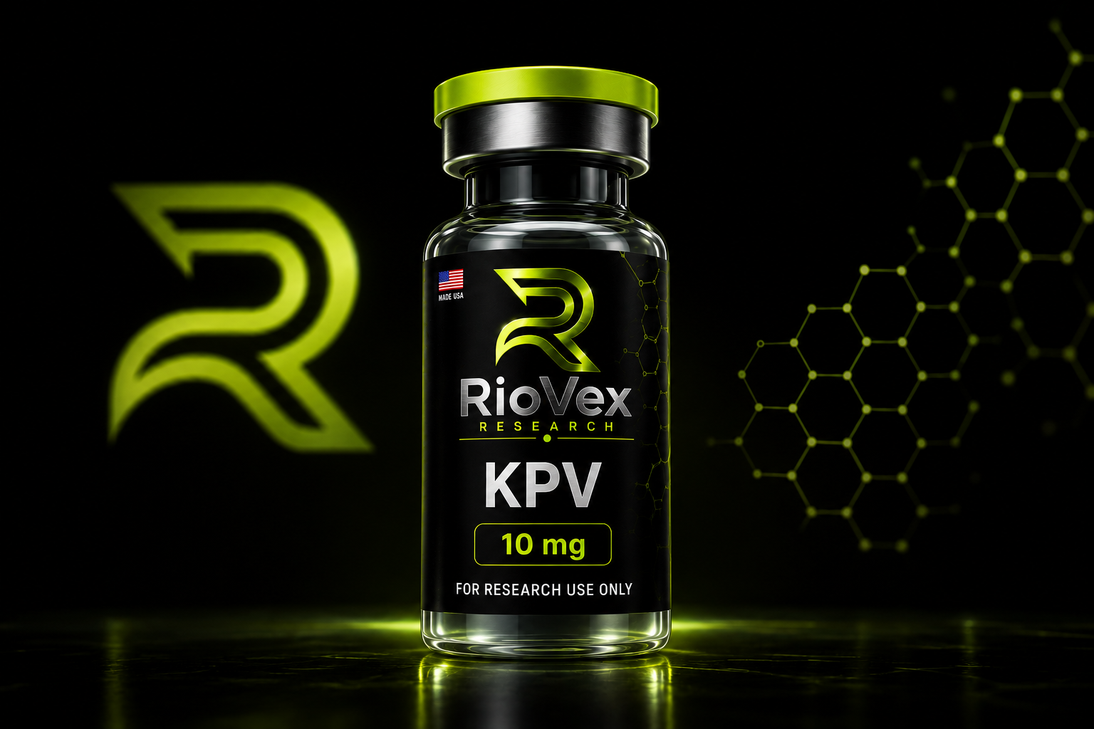 Macro view of a RioVex research vial